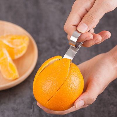 Anello in acciaio inossidabile 430 Mini Size Peeler di frutta Cucina Gadget Manuale Peeler di arancione