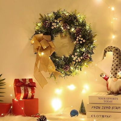 Coroncino XMAS rotondo per porta d'ingresso Coroncino di caduta con logo personalizzato