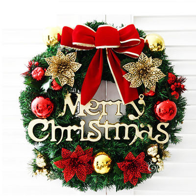 Coroncino XMAS rotondo per porta d'ingresso Coroncino di caduta con logo personalizzato
