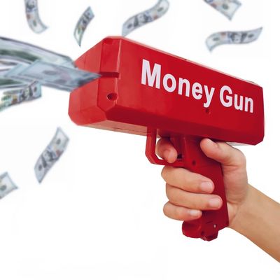 18.5cmX8cmX17.5cm Pistola di plastica a getto di moneta per matrimonio Bar Gioco Attrezzi atmosferici