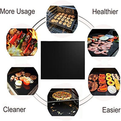 Non Stick BBQ Grill Mat Baking Mat ignifuge carbone di fibra di vetro Strumenti per uova per cucinare