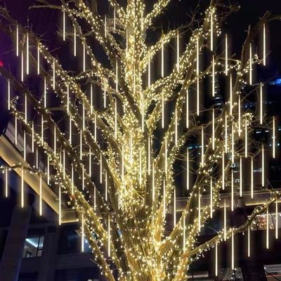 Fate di pioggia cadente luci a corda a LED in cubo per la decorazione della casa di festa di vacanza