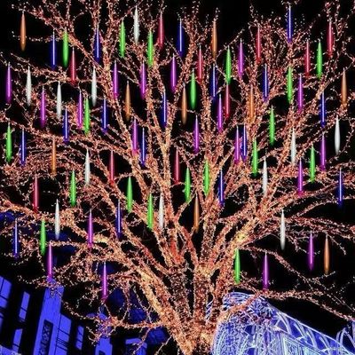 Fate di pioggia cadente luci a corda a LED in cubo per la decorazione della casa di festa di vacanza