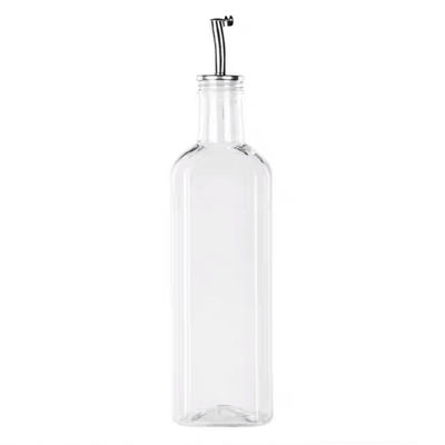 Grizzler per olio in vetro verde 500 ml per cucina con canale versatore in acciaio inossidabile