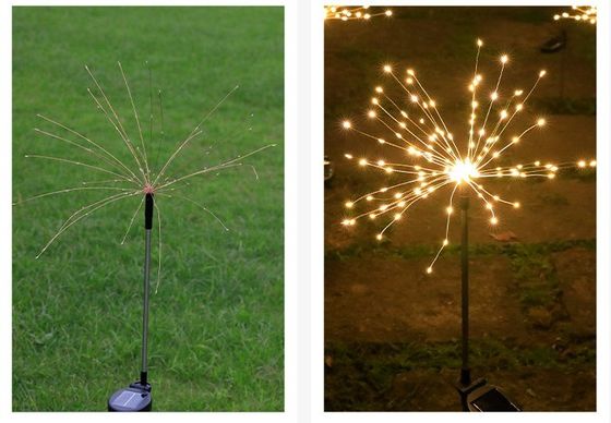 IP65 Rated Terra di prato solare inserire fuochi d'artificio luci per la decorazione delle vacanze OEM ODM
