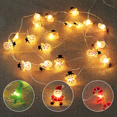 Scetro di Babbo Natale Fiocchi di neve Calze di alce Luci a corda a LED per decorazioni natalizie da fata