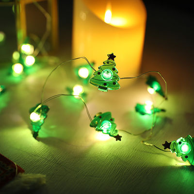 Scetro di Babbo Natale Fiocchi di neve Calze di alce Luci a corda a LED per decorazioni natalizie da fata