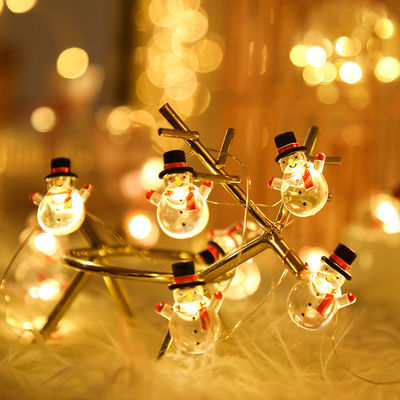 Scetro di Babbo Natale Fiocchi di neve Calze di alce Luci a corda a LED per decorazioni natalizie da fata