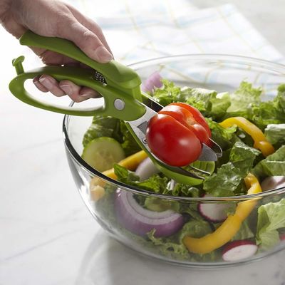 Attrezzi per tagliare l'insalata di frutta in acciaio inossidabile con maniglia multi-PP TPR e pinze per l'insalata