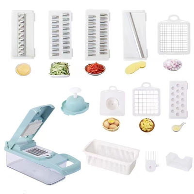 Tagliatrice di cipolle multifunzionale portatile Tagliatrice di frutta Tagliatrice di patate Scutter Best Sell 12 in 1