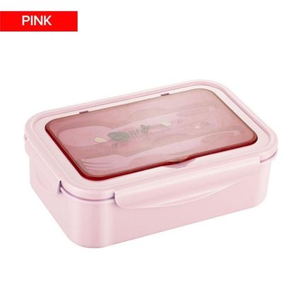Scatola di pranzo per bambini/adulti PP5 1400 ml congelabile al forno a microonde sicuro senza BPA con forchetta a cucchiaio