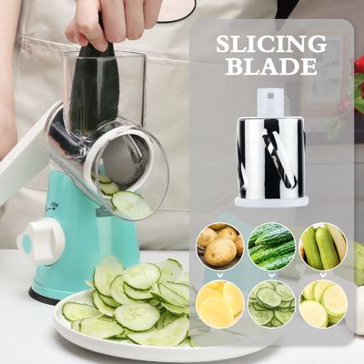 Tagliatrice manuale multifunzione in acciaio inossidabile blu cielo per utensili per frutta e verdura