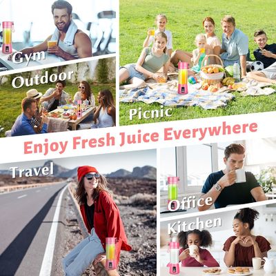 380 ml di capacità Mini Blender USB ricaricabile Succo di frutta portabile Succiatore Coppa per la casa