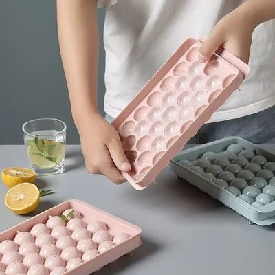 PP Plastic Summer Circle Ice Tray per il cioccolato 33/18 Cellule Round Ice Box Maker Mold