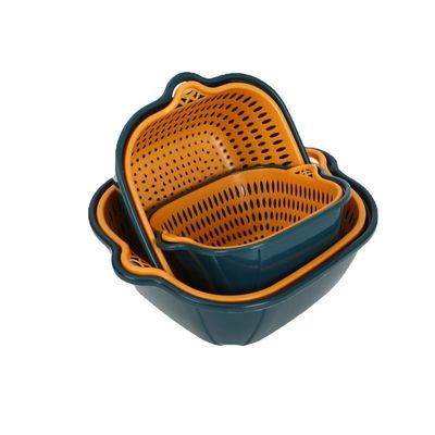 6 pcs Quadratura multifunzionale frutta verdura lavaggio Cesto di stoccaggio e lavaggio