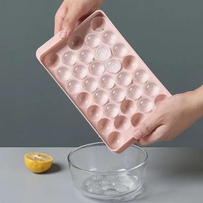 33 Cavità cerchio sfera palla rotonda Ice Cube vassoio sfera plastica Ice Ball Maker Stampo con coperchio