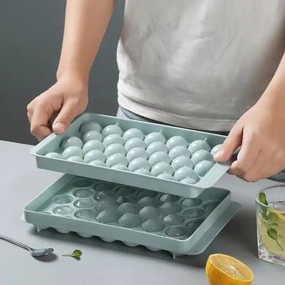 33 Cavità cerchio sfera palla rotonda Ice Cube vassoio sfera plastica Ice Ball Maker Stampo con coperchio