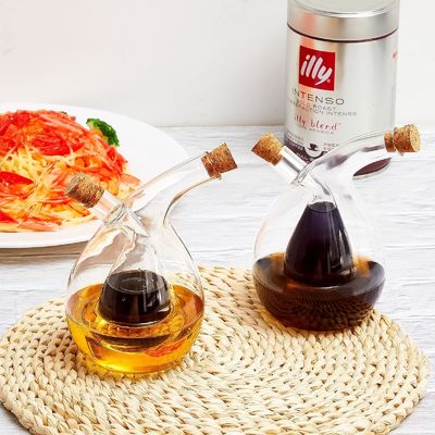 350ml Bottiglia Vaso Separazione Cisterna Set Gravy Boat per Oliver olio e aceto Dispenser