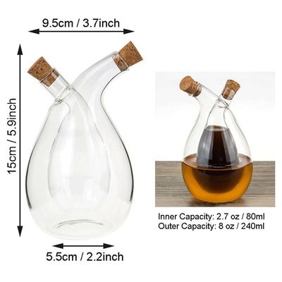 350ml Bottiglia Vaso Separazione Cisterna Set Gravy Boat per Oliver olio e aceto Dispenser