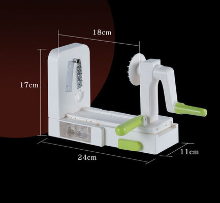 Aggiornare la cottura con 5 lame Veggie Spiral Slicer ABS PS TPR 420 in acciaio inossidabile