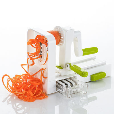 Gratter rotativo per frutta e verdura 5 in 1 Multi cucina tagliatore manuale del nastro tagliabicchiere a spirale