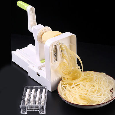 Gratter rotativo per frutta e verdura 5 in 1 Multi cucina tagliatore manuale del nastro tagliabicchiere a spirale