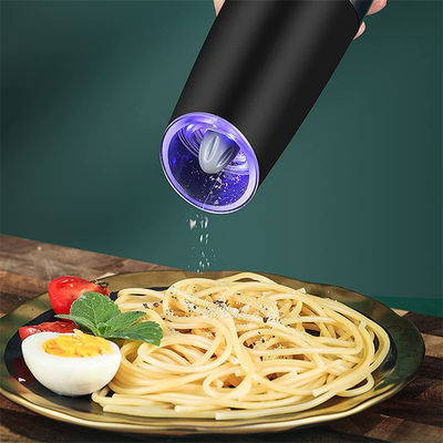 Logo personalizzato Confezione di trituratore elettrico di sale e pepe con luce blu e batteria di gravità