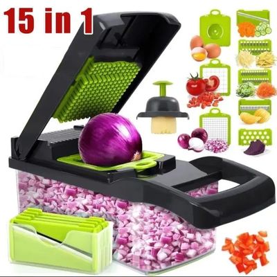 15 in 1 Chopper per ortaggi multifunzionale per cucina domestica Chopper manuale con logo personalizzato