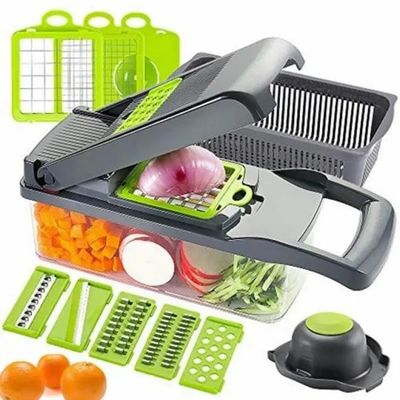 15 in 1 Chopper per ortaggi multifunzionale per cucina domestica Chopper manuale con logo personalizzato
