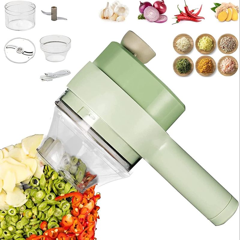 ABS PP PC Acciaio inossidabile Kitchen Chopper Europe Portable 4 in 1 Set Tagliavegetale