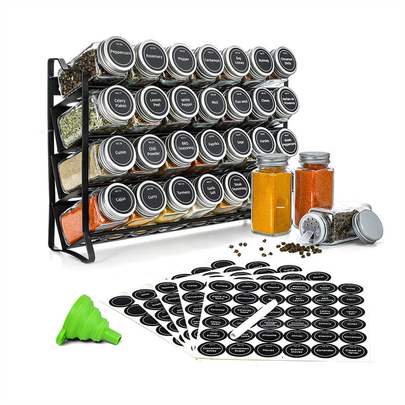 4 strati Wire Iron Mesh Spice Jar Rack per cucina Organizzazione Rack Dimensione 30*9.8*23.3cm