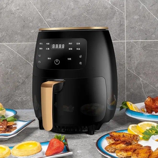 Funzione con indicatore luminoso 4.5L 6L Non aderente superficie di cottura friggitrice senza olio