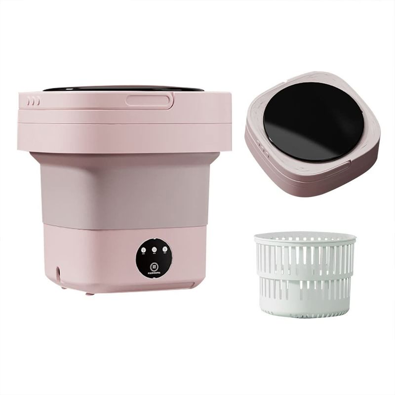 Vasca di plastica completamente automatica Mini Lavatrice pieghevole portatile per calze intima