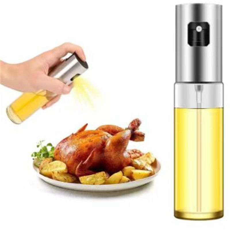 304 Acciaio inossidabile Spray per olio atomizzato Spray per bottiglia di olio portatile per cucina domestica