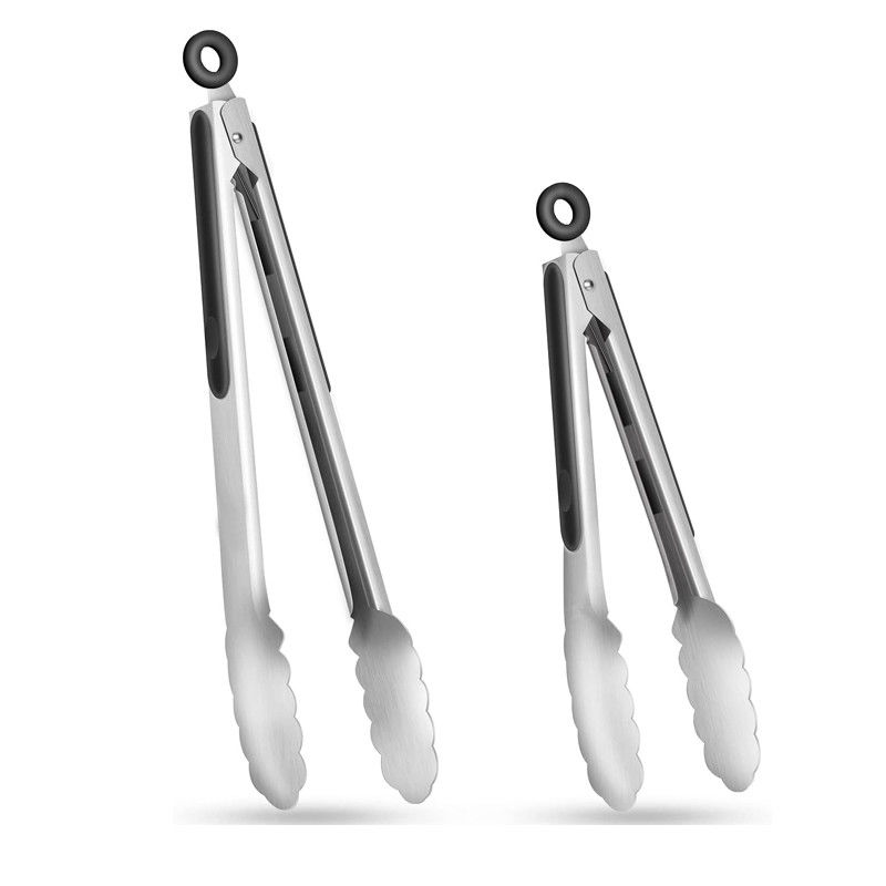 2 pezzi in acciaio inossidabile set colorato scatola BBQ utensili da forno con set di utensili sostenibili
