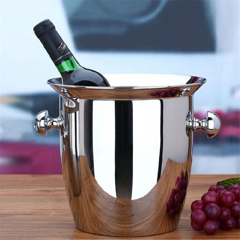 Acciaio inossidabile secchio di ghiaccio per 6 bottiglie birra vino rosso personalizzazione promozione vendita
