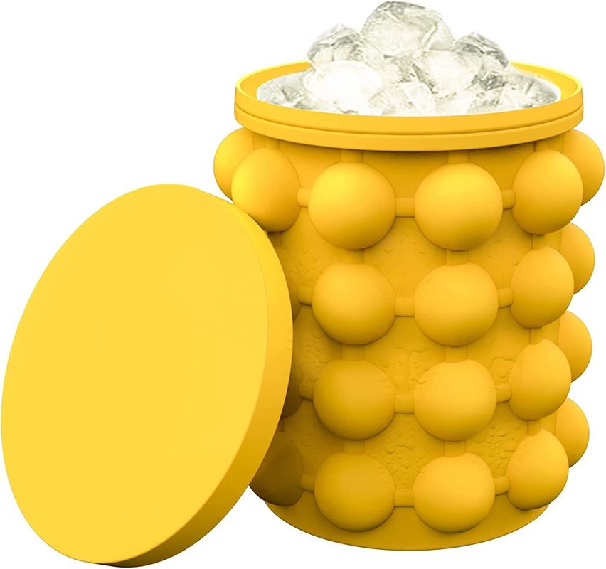 Stocked Design moderno secchio di ghiaccio in silicone per risparmiare spazio materiale di qualità alimentare