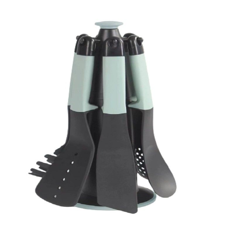Accesso senza sforzo agli utensili con set di nylon a 6 pezzi e supporto di stoccaggio rotante