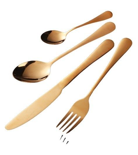 193G utensili in vracche oro placcato in acciaio inossidabile posate set cucina forchetta cucchiaio coltello