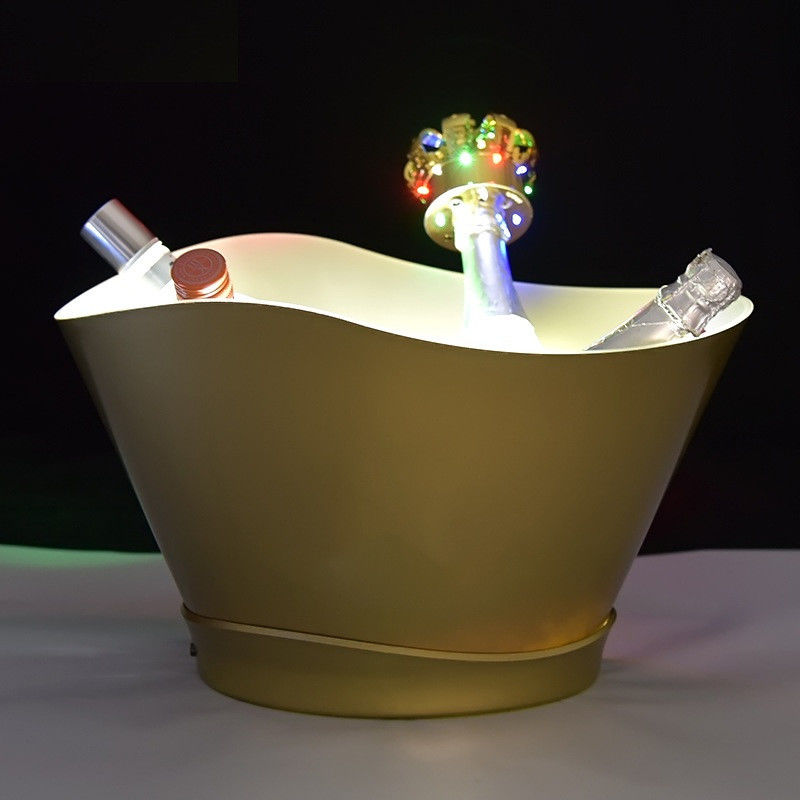 Logo personalizzato Bottone di ghiaccio 12L Illuminazione Festa Birra Chiara Champagne LED Bottone di vino raffreddatore