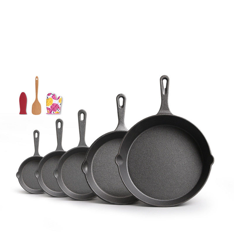 Padella da frittura in ghisa 9-30 cm Pre-saisoned Skillet per entrambe le esigenze di cucina all'aperto