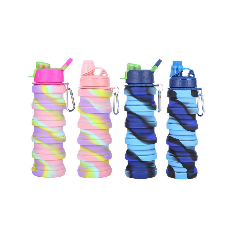 Bottiglia d'acqua portatile per il fitness e l' equitazione Creative Camouflage Tazza pieghevole in silicone