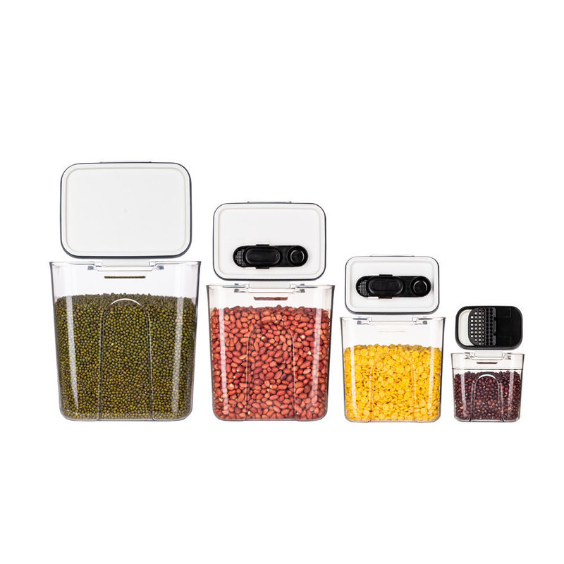Tipo di cucina in piedi contenitori per la conservazione di alimenti in PET in plastica trasparenti e ermetici 4pc