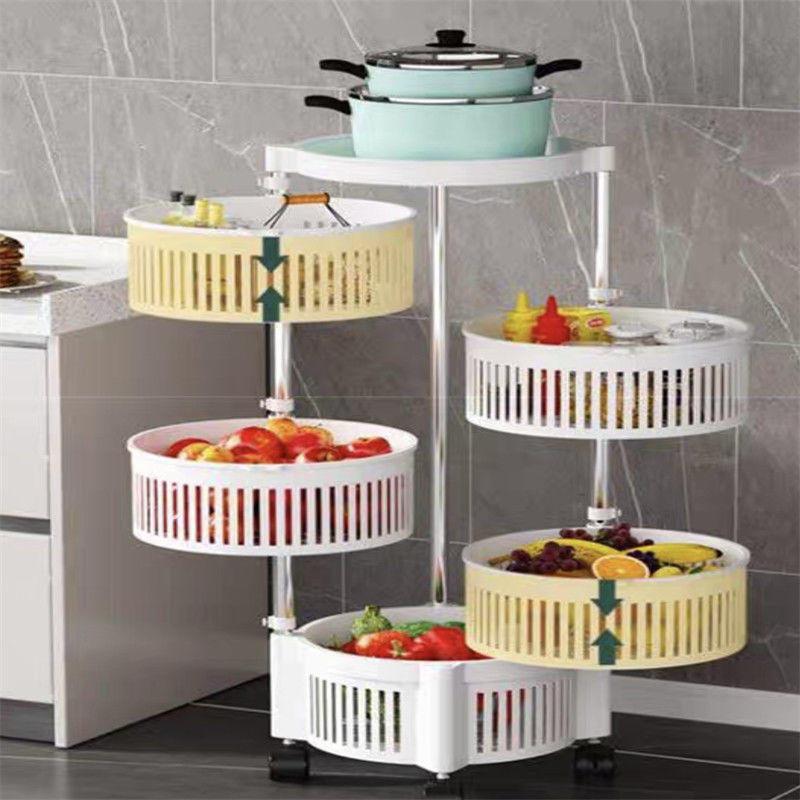 Scaffale di cucina rotante per la conservazione domestica