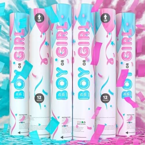 Aggiungi un elemento di sorpresa alla tua festa di quest'anno con il cannone di polvere di confetti che rivela il genere
