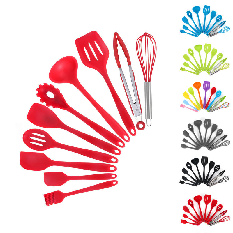 Supporto in silicone verde per l'alta temperatura di cottura in Nonstick Set utensili da cucina 10 Pcs