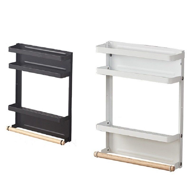 Tenitori di stoccaggio scaffalatori metallo scaffale frigorifero scaffalatore di spezie magnetiche organizzatore per frigorifero