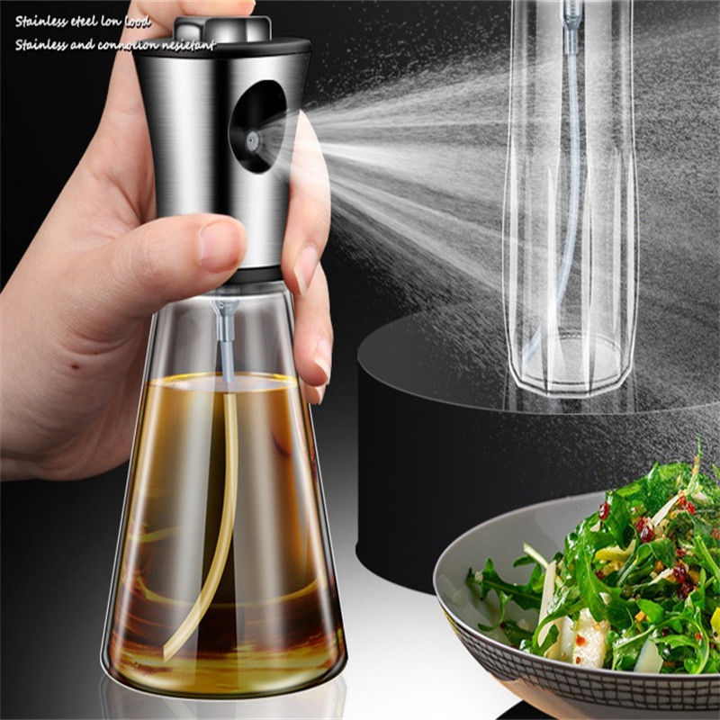 200 ml Spruzzatore di olio d'oliva di vetro Bottiglia di aceto per cucina Insalate BBQ utensili da cucina
