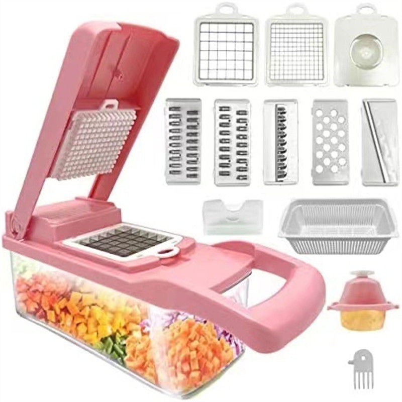 Tagliatrice di cipolle multifunzionale portatile Tagliatrice di frutta Tagliatrice di patate Scutter Best Sell 12 in 1