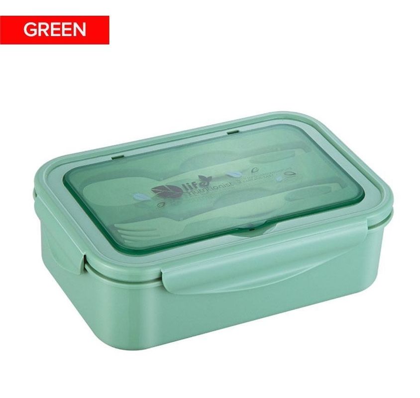 Scatola di pranzo per bambini/adulti PP5 1400 ml congelabile al forno a microonde sicuro senza BPA con forchetta a cucchiaio